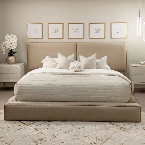 Velvet platform bed discount