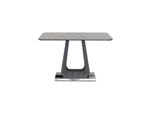 Zermatt Dining Table Grey Ceramic 120cm Fixed Top