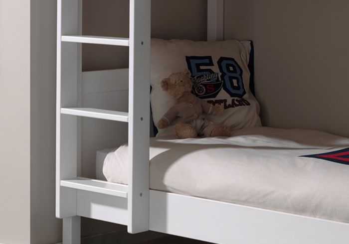 Louis Wooden Bunk Bed in White and Grey - Estelle Decor