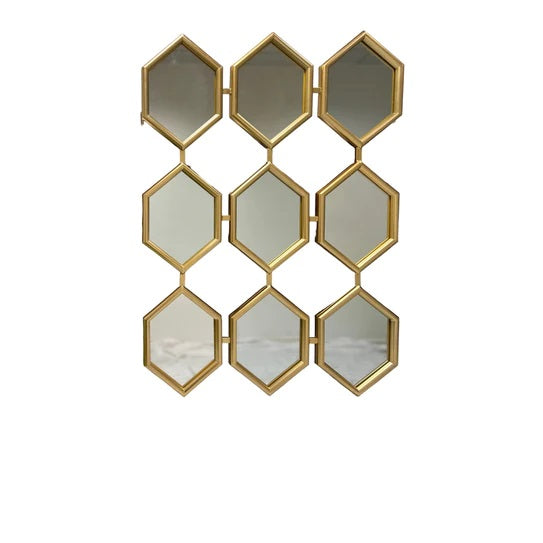 Honeycomb Gold Art Deco Mirror - Estelle Decor