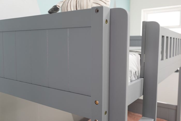 Louis Wooden Bunk Bed in White and Grey - Estelle Decor