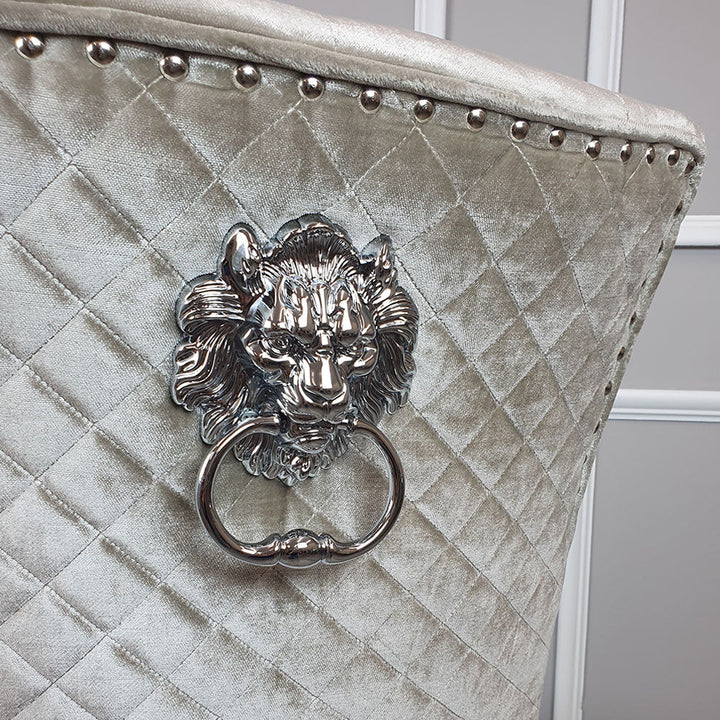 Bentley Upholstered lion knocker  Dining Chair - Estelle Decor