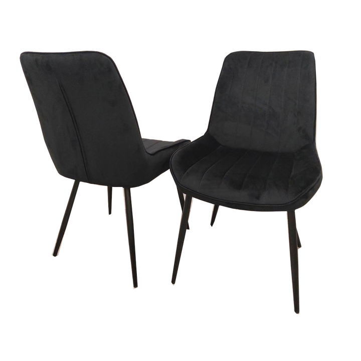 Dido Velvet dining chair Black, Green, Grey, Teal, Cream, Navy - Estelle Decor