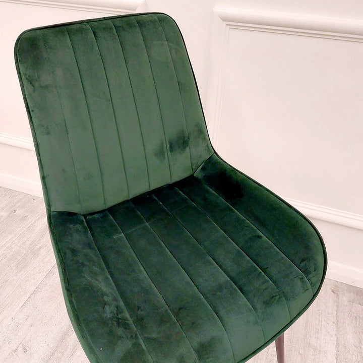 Dido Velvet dining chair Black, Green, Grey, Teal, Cream, Navy - Estelle Decor