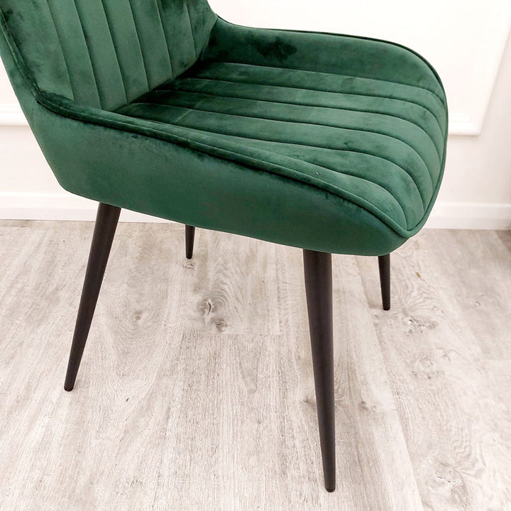 Dido Velvet dining chair Black, Green, Grey, Teal, Cream, Navy - Estelle Decor