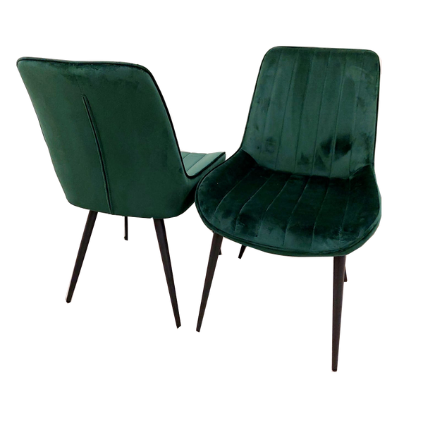 Dido Velvet dining chair Black, Green, Grey, Teal, Cream, Navy - Estelle Decor