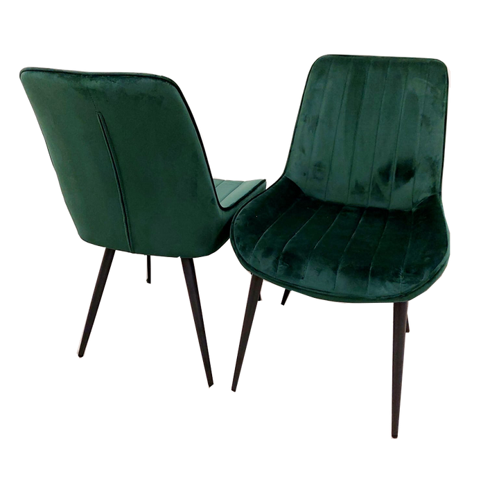 Dido Velvet dining chair Black, Green, Grey, Teal, Cream, Navy - Estelle Decor