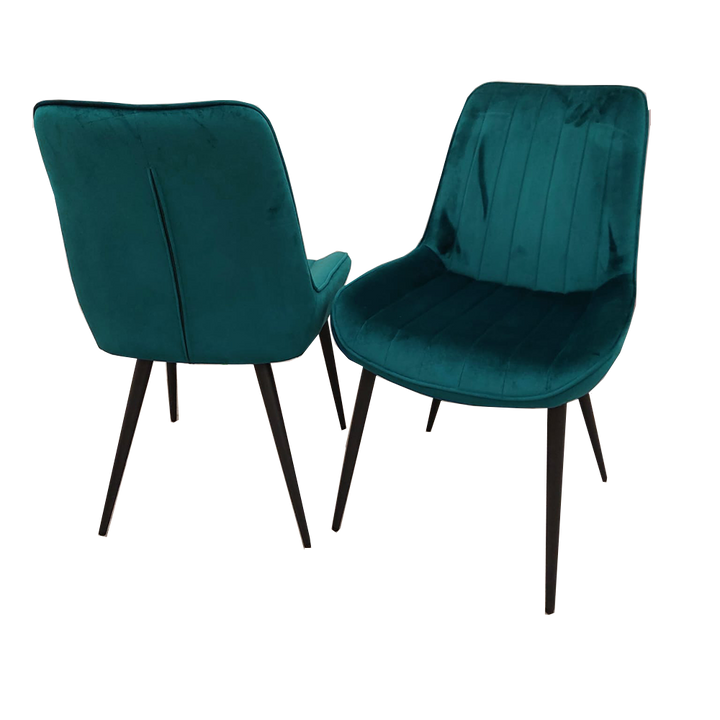 Dido Velvet dining chair Black, Green, Grey, Teal, Cream, Navy - Estelle Decor