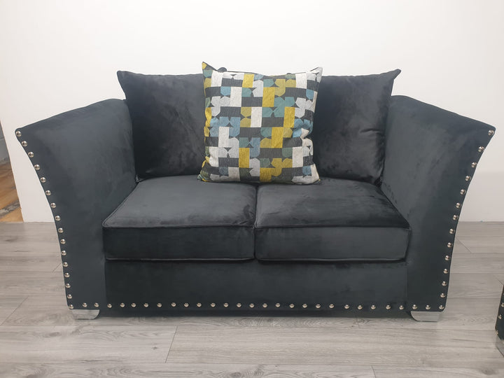 Maya studded velvet Sofa - Estelle Decor