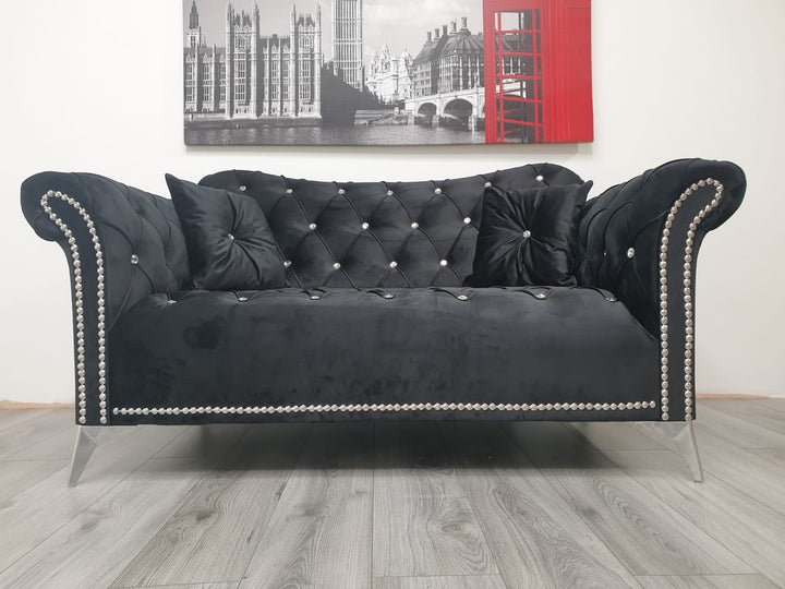 Elegance Fully Upholstered Chesterfield Sofa Corner - Estelle Decor