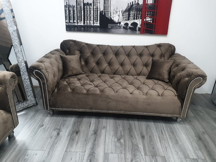 Elegance Fully Upholstered Chesterfield Sofa Corner - Estelle Decor