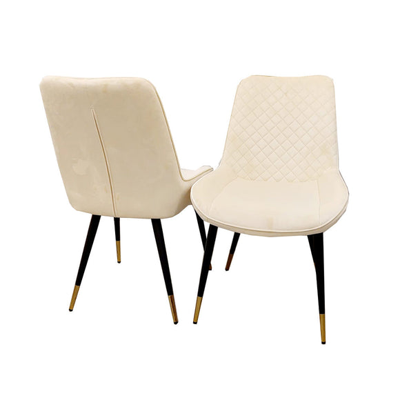 Luna velvet side online chair