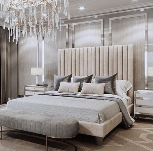 Romana Slim Panelled Upholstered Bed Frame