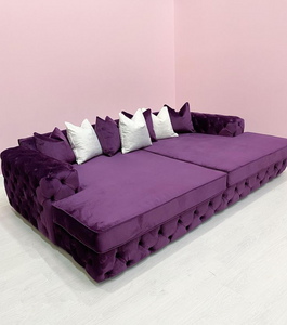 Bella Cinema Sofa Day Bed Plush Velvet Chesterfield Design Cup