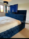 TV Bed Ambassador Chesterfield Platform Style Plush Velvet - Estelle Decor