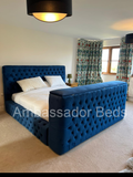 TV Bed Ambassador Chesterfield Platform Style Plush Velvet - Estelle Decor