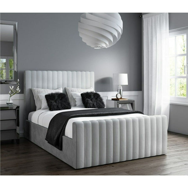 Roma Panel Lined Upholstered Bed - Estelle Decor