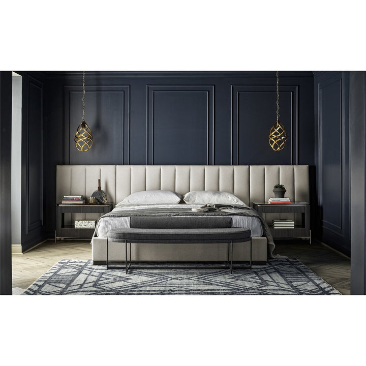 Raphael extra wide Panelled headboard bed frame - Estelle Decor